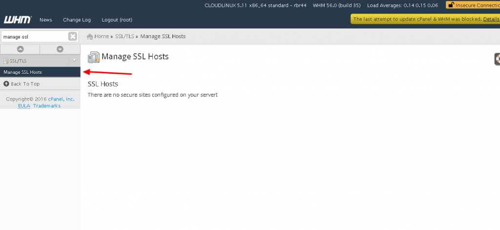 Manage SSL Host
